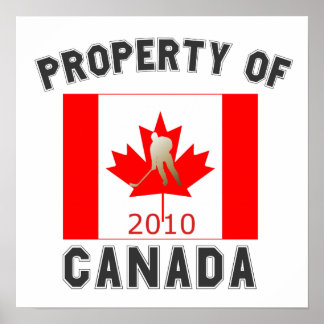 Poster Propriété du Canada Souvenir Drapeau canadien de h