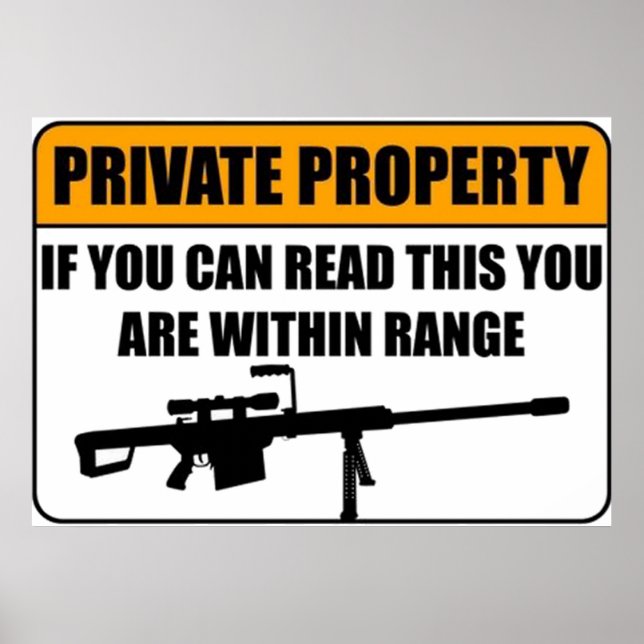 Poster Propriété Privée - Si Vous Pouvez Lire Ceci... (Devant)