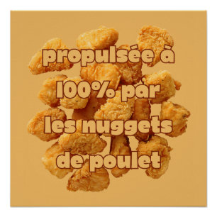 Poster Propulsée à 100% Par Les Nuggets De Poulet ARFID