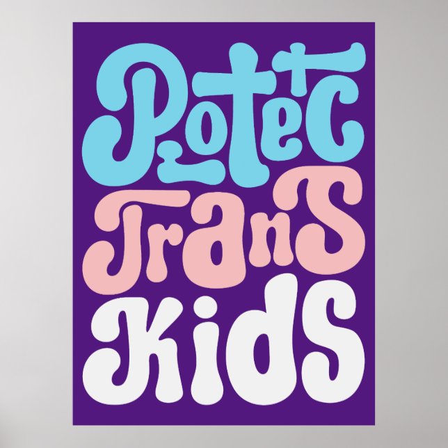 Poster Protéger les enfants trans (Devant)