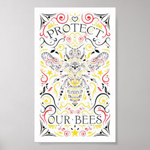 Poster protéger nos abeilles