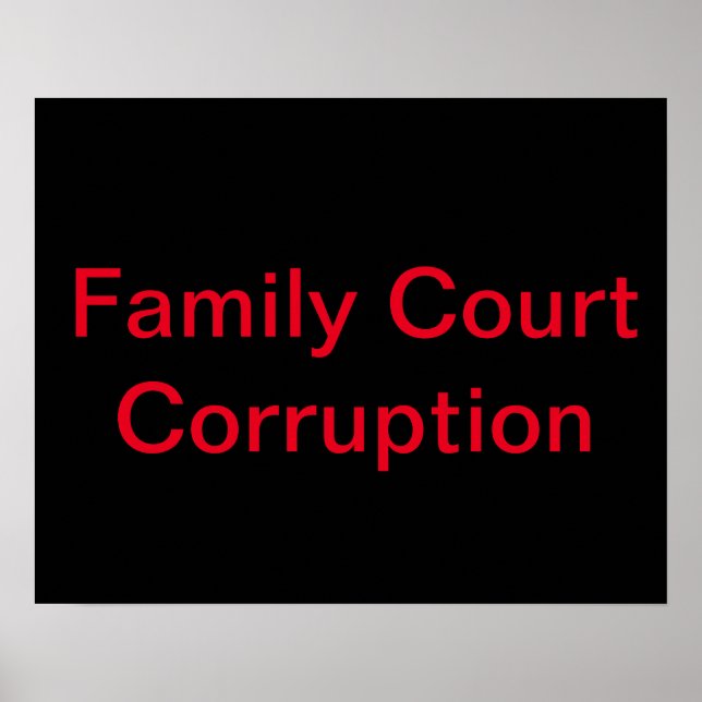 Poster Protest Family Court Corruption (Devant)