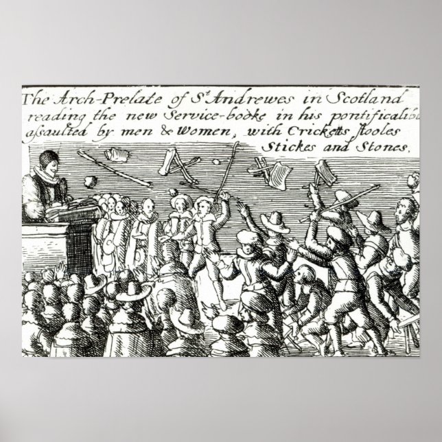 Poster Protesters in Edinburgh, 1637 (Devant)