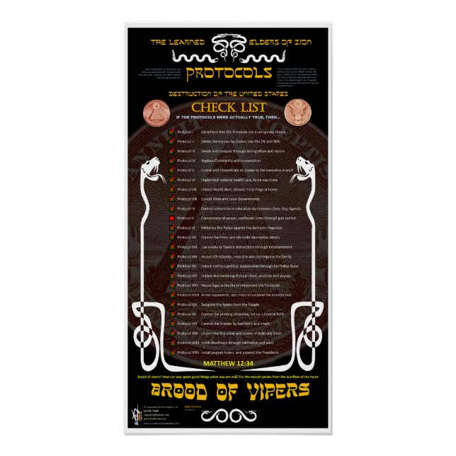 Poster Protocoles de Sion (Devant)