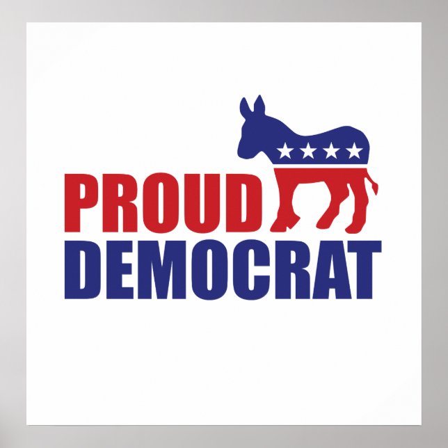 Poster Proud Democrat Donkey (Devant)