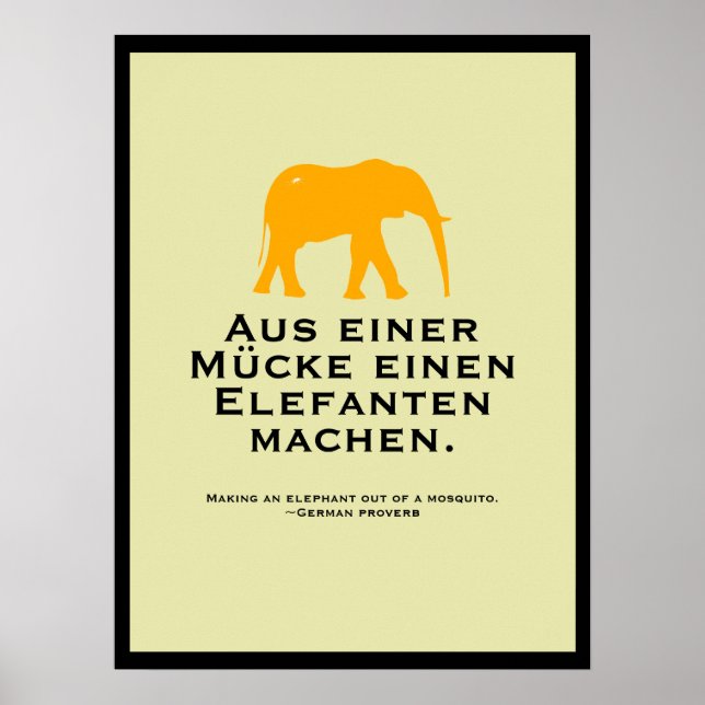 Poster Proverbe allemand (Devant)