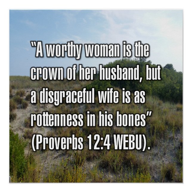 Poster Proverbes 12:4 WEBU (Devant)