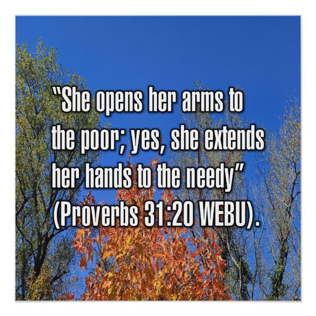 Poster Proverbes 31:20 WEBU (Devant)