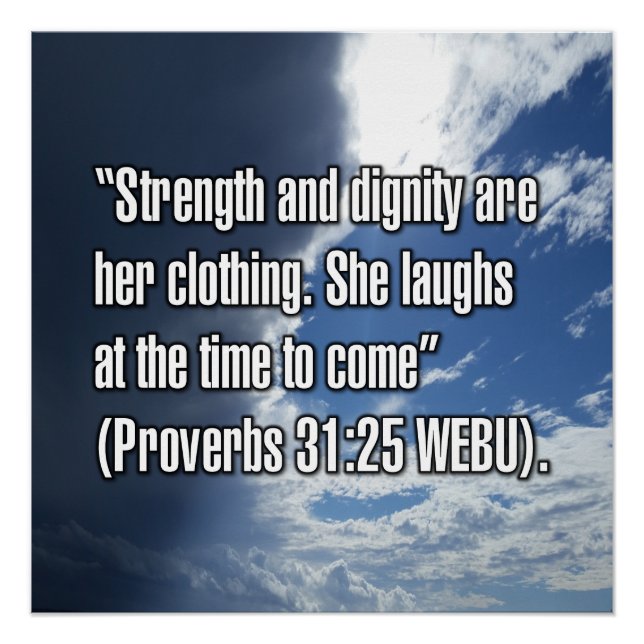 Poster Proverbes 31:25 WEBU (Devant)