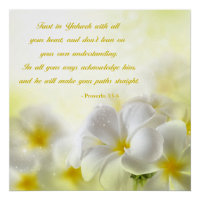 Proverbes 3:5-6 | Citation de la Bible | Floral ja