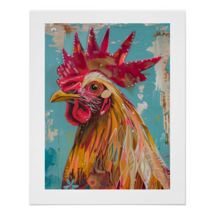 Poster PS Nature Designs, Colorful BoHo Rooster