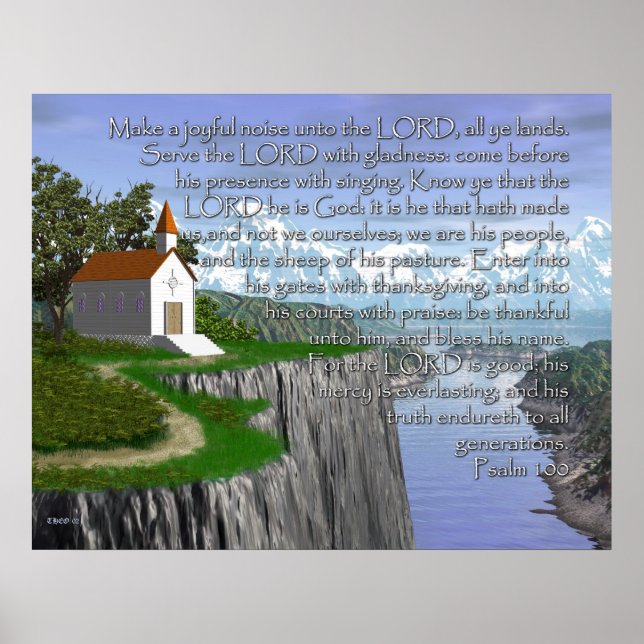 Poster Psalm 100 (Version large) (Devant)