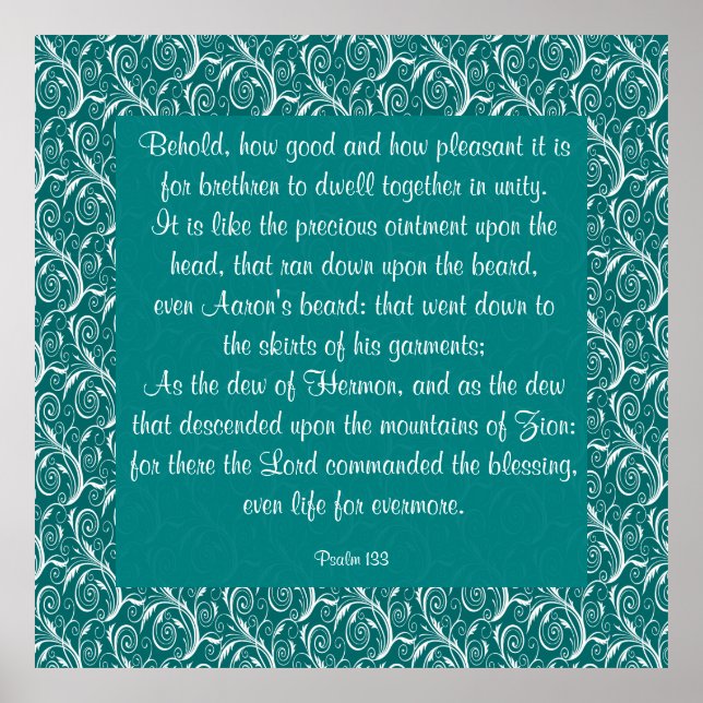 Poster Psalm 133 (Devant)