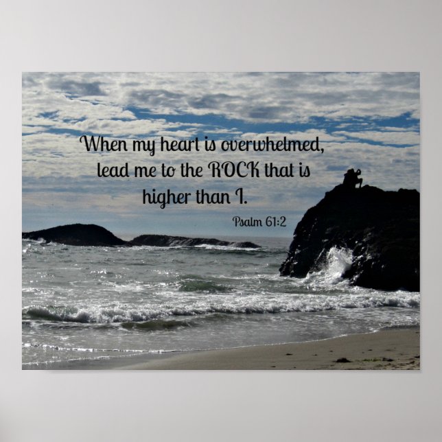 Poster Psalm 61:2 When my heart is overwhelmed... (Devant)