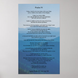 Poster Psalm 91 personnalisable