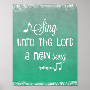 Poster Psalms Sing Bible Verse