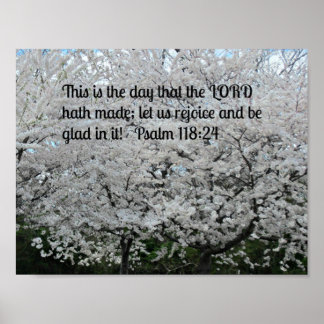 Poster Psaume 118:24 This is the day that the Lord hath