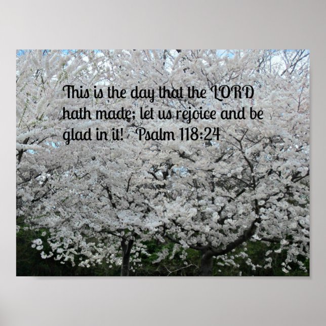 Poster Psaume 118:24 This is the day that the Lord hath (Devant)