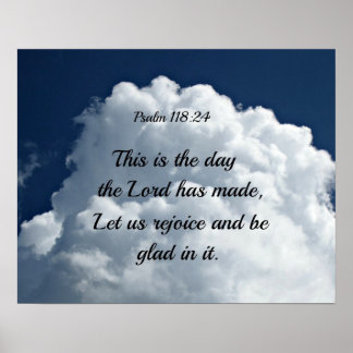 Poster Psaume 118:24 This sont le jour du Seigneur Hath m