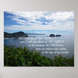 Poster Psaume 59:16 Mais je chanterai de ton pouvoir;