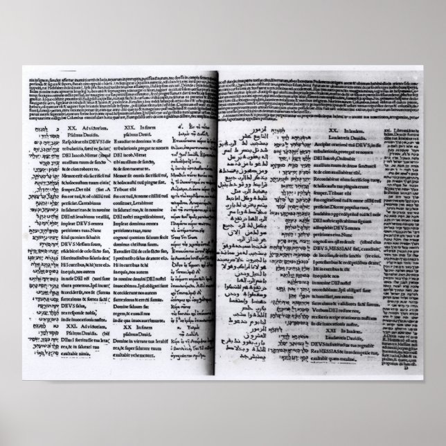 Poster Psaume de David : Psalterim Octaplums, 1516 (Devant)