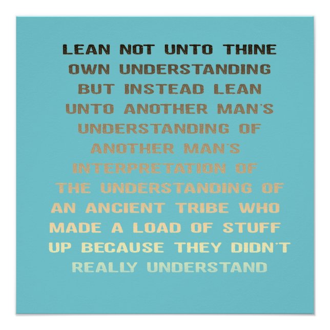 Poster Psaume sarcastique (Devant)