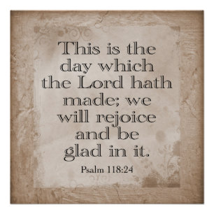 Poster Psaumes 118: 24 — *Art Print*