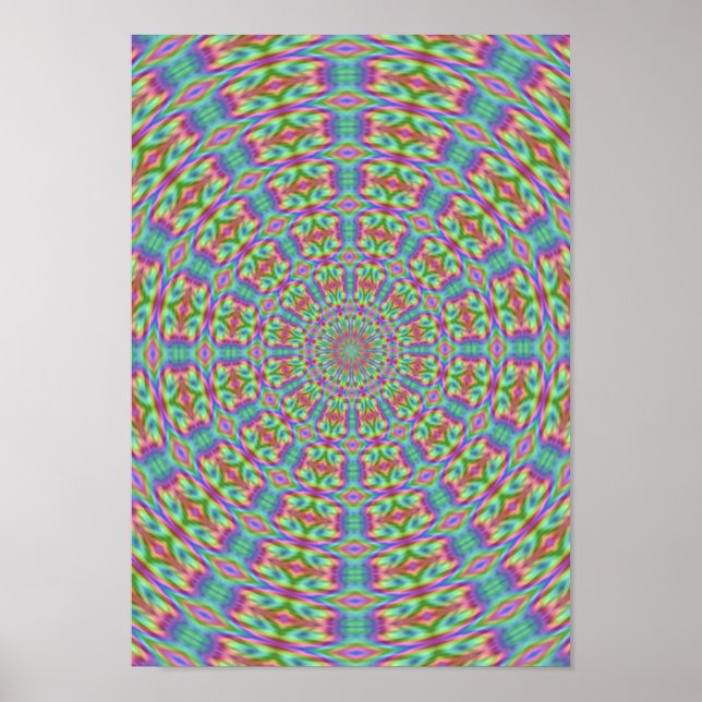 Poster Psychedelic Hippie Retro (Devant)