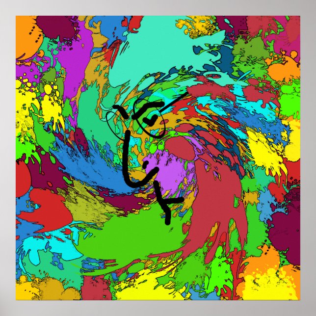 Poster psychédélique hippie (Devant)