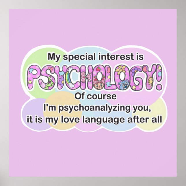 Poster Psychology Love Language (ADHD, Autistic) (Devant)