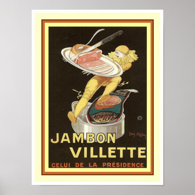 Poster publicitaire Cappielllo Jambon Villette 12  (Devant)
