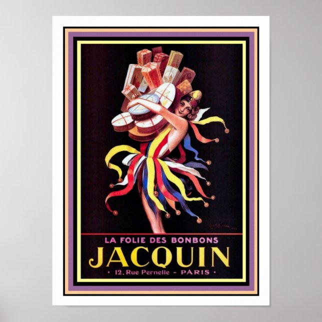 Poster publicitaire Cappiello pour Bonbons Jacquin (Devant)
