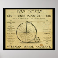Poster publicitaire de 1886 Penny Farthing High Wh