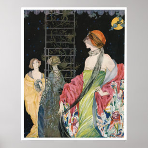 Poster publicitaire de mode vintage