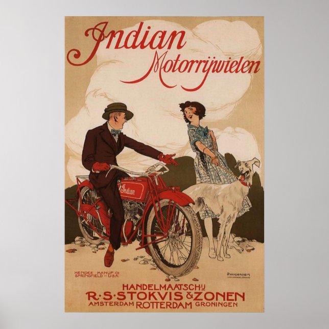 Poster publicitaire de vintage Motorcycle Company (Devant)