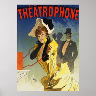 Poster publicitaire du théâtre vintage Peinture ar