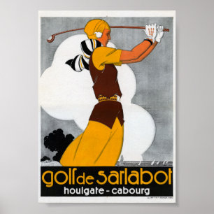 Poster publicitaire France Golf Vintage restauré
