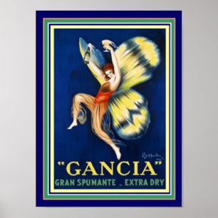 Poster publicitaire Gancia par Cappiello 12 x 16