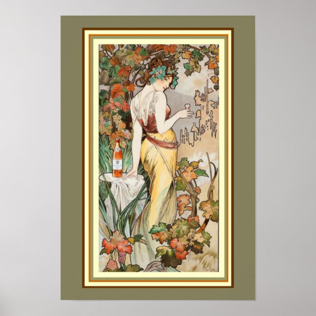 Poster publicitaire Mucha Art Nouveau Liqueur 13 x (Devant)