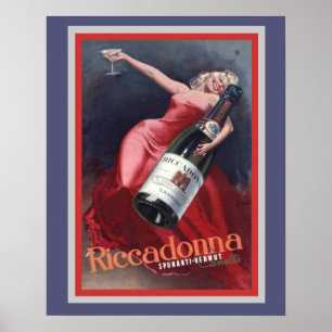 Poster publicitaire Riccadonna Vintage 16 x 20