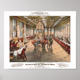 Poster publicitaire vintage Barber Shop