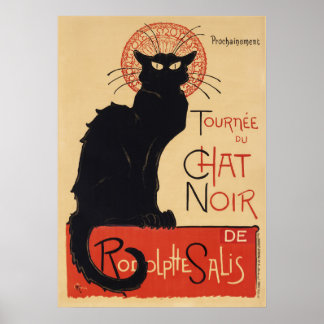 Poster publicitaire vintage Black Cat