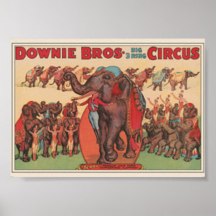 Poster publicitaire vintage Circus