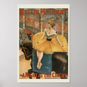 Poster publicitaire vintage Circus