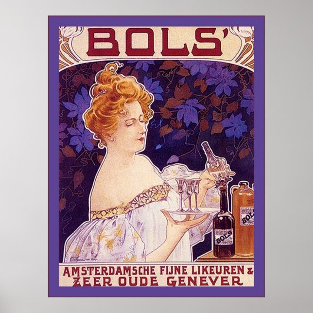 Poster publicitaire vintage hollandaise sur les al (Devant)