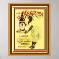 Poster publicitaire vintage La Negrita Rum 16 x 20