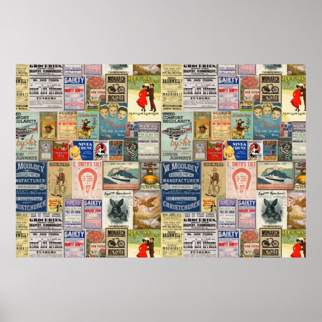 Poster publicitaire vintage ou pour Decoupage (Devant)