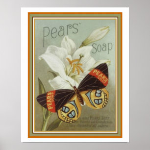 Poster publicitaire vintage Pears 16 x 20