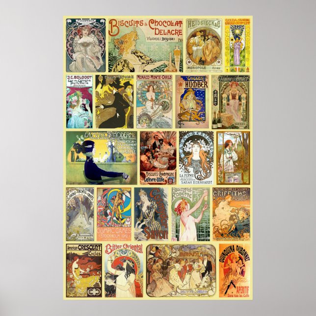 Poster Publicité Art Nouveau vintage (Devant)