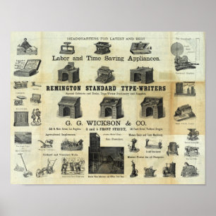 Poster Publicité avec la carte de guide